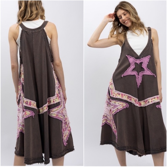 New • Bluevelvet Floral Print Star Patch Loose Dress Host Pick! - Picture 3 of 10